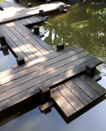 Chemins empemêchant les mauvaises ondes, jardin japonais, Munich Westpark