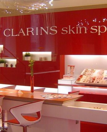 Vitrine du Clarins Spa Munich