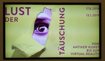 Affiche de l'expo Lust der Täuschung à la Kunsthalle de Munich © A.Tondre