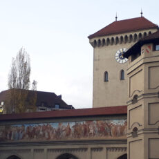 Isartor, fresque rappelant une bataille du Moyen-Age