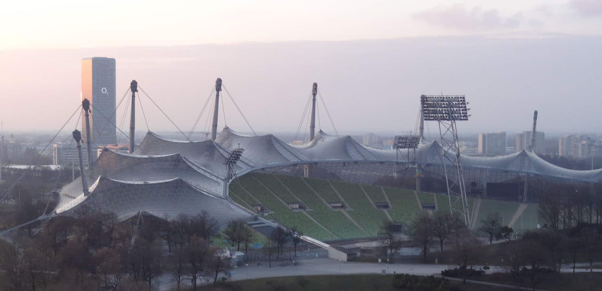Carte Postale Originale – Stade Olympique De Munich La Nuit – 1972 – Non Voyagée