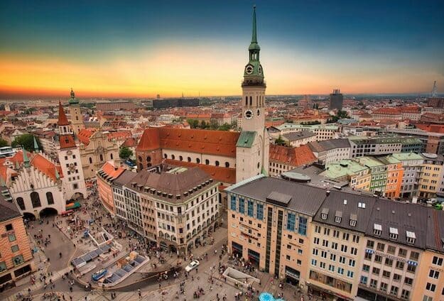 Munich, vue de Marienplatz